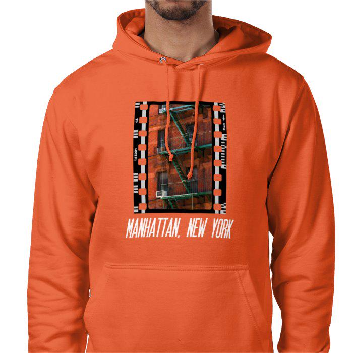 Manhattan New York USA, Unisex College Hoodie, Photography Film Travel Jumper, Original Image