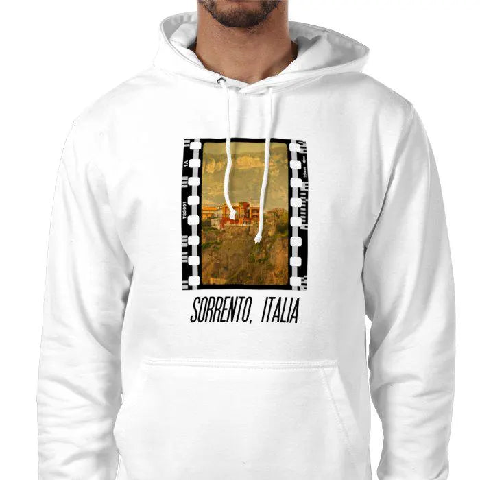 Sorrento Mountain & Hotel Italy, Unisex College Hoodie, Photography Film Travel Jumper, Original Image