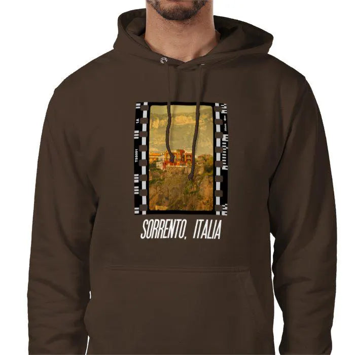 Sorrento Mountain & Hotel Italy, Unisex College Hoodie, Photography Film Travel Jumper, Original Image