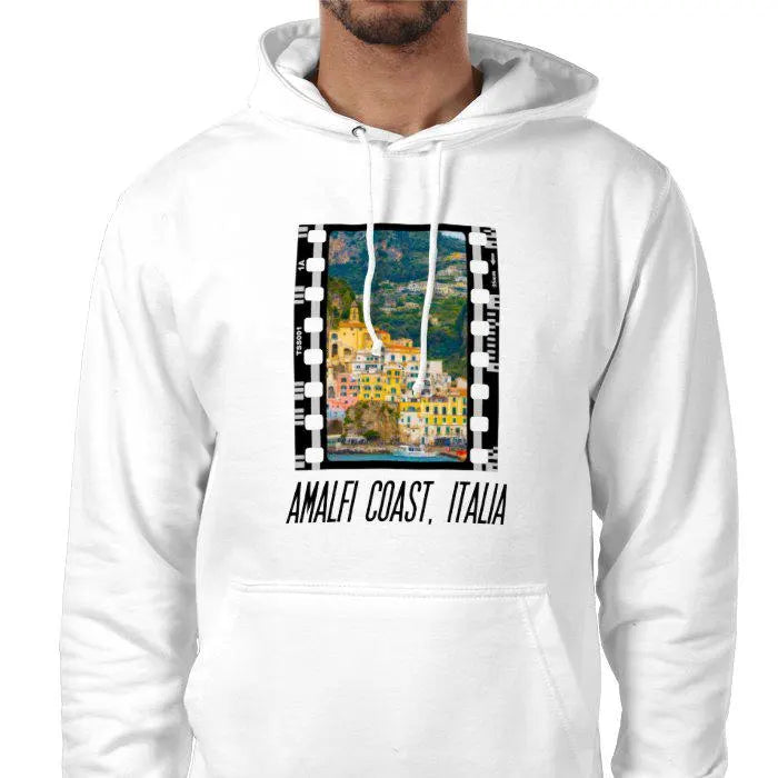 Amalfi Coast Italy, Unisex College Hoodie, Photography Film Travel Jumper, Original Image