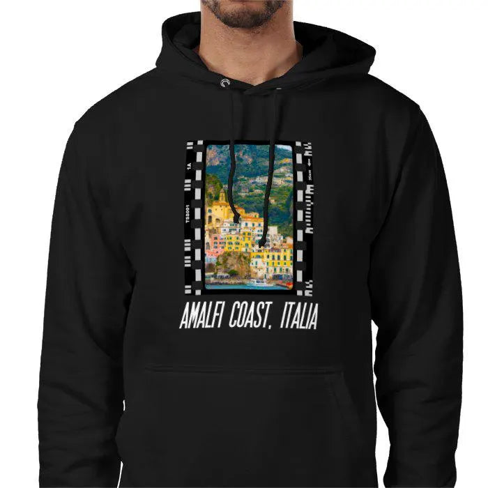 Amalfi Coast Italy, Unisex College Hoodie, Photography Film Travel Jumper, Original Image