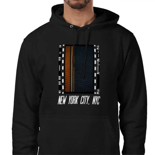 New York City Architecture, USA, Unisex College Hoodie, Photography Film Travel Jumper, Original Image