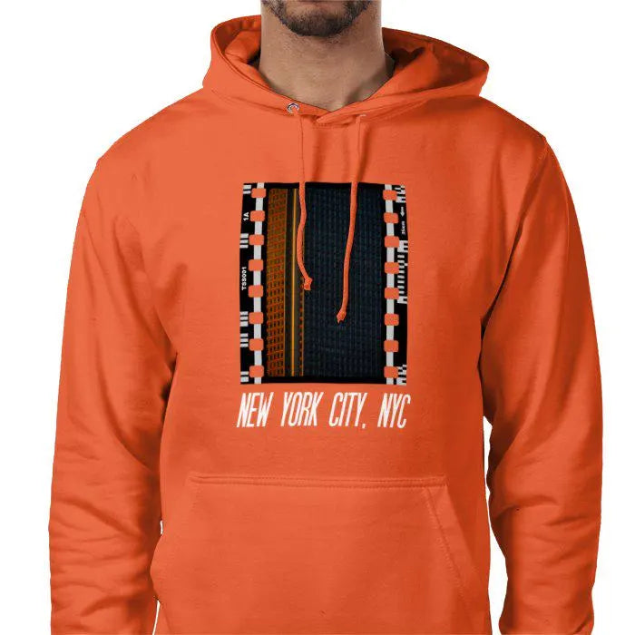 New York City Architecture, USA, Unisex College Hoodie, Photography Film Travel Jumper, Original Image