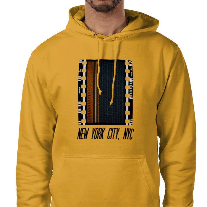 New York City Architecture, USA, Unisex College Hoodie, Photography Film Travel Jumper, Original Image